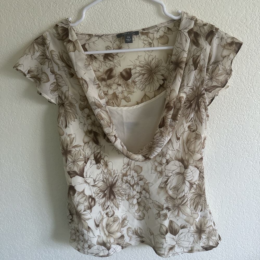 Floral Print Women's Top